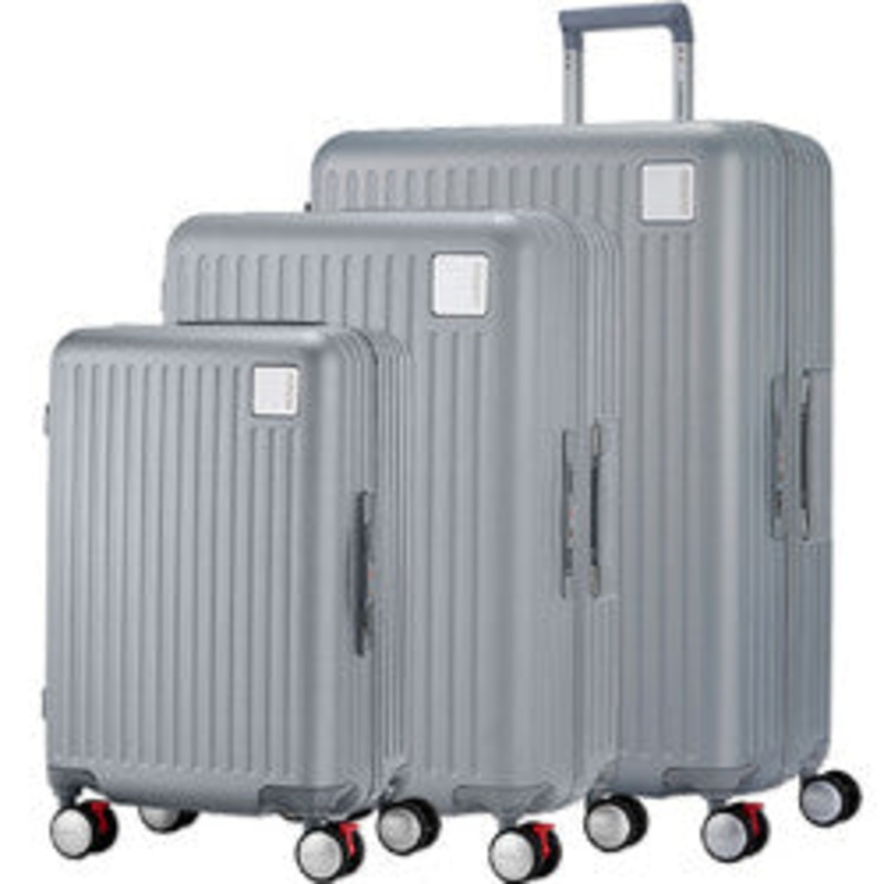 American Tourister – Lockation Set 3 (L-M-S) Fully Framed  Suitcases- Silver Silver