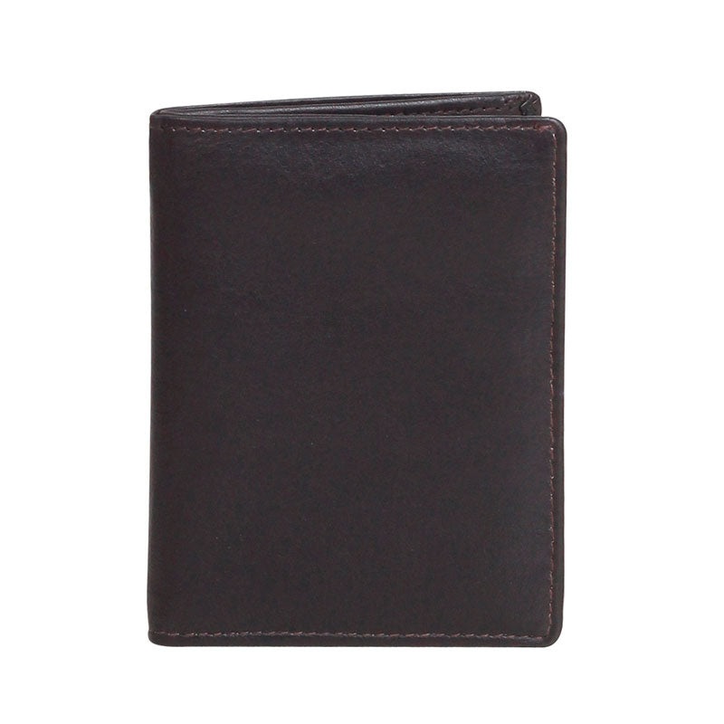 Zoomlite – Arlington Leather RFID Flap Card Note Sleeve – Chocolate Chocolate