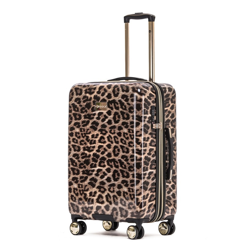 Tosca – TCA111 25in Medium 4 Wheel Hard Suitcase – Leopard LEOPARD