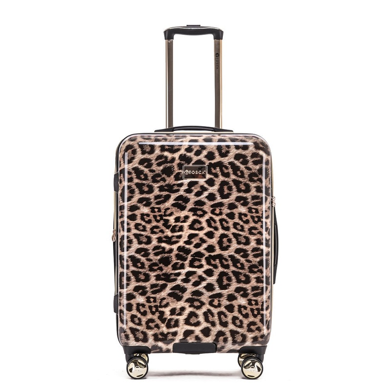 Tosca – TCA111 25in Medium 4 Wheel Hard Suitcase – Leopard LEOPARD