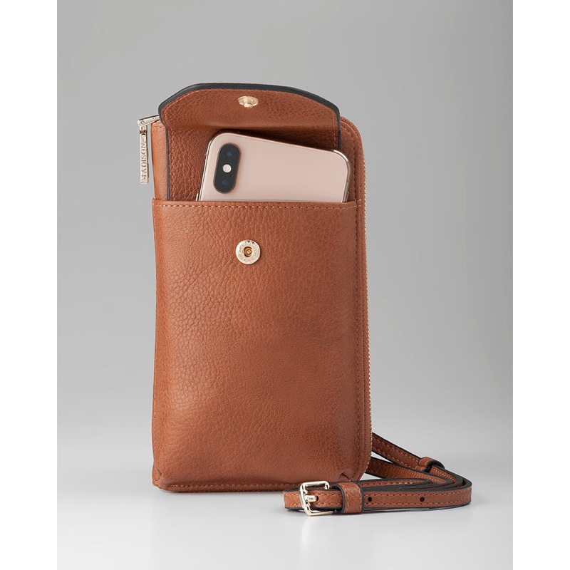 Hallie Phone Wallet & Crossbody Bag Dk Tan