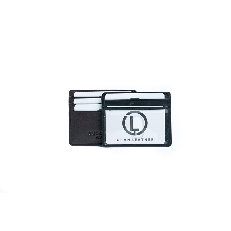 Oran – SAF-7202 Craig leather Card Holder – Black Black