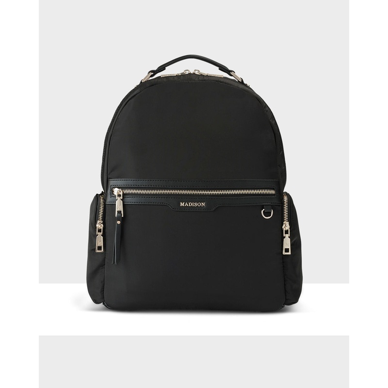 Tonya Nylon Laptop Backpack Black