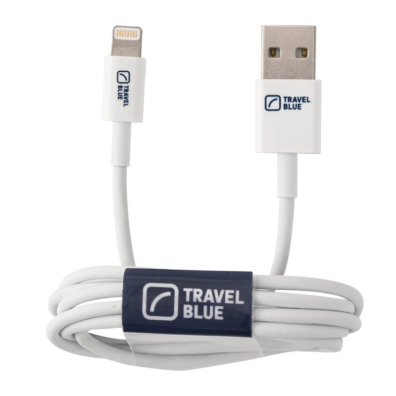 Travel Blue – USB-A to Lightning 1m Cable – White White