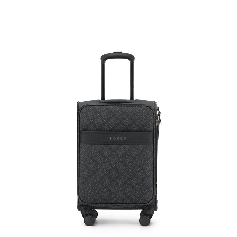 Tosca – Willow 55cm Fashion Carry on Suitcase Spinner – Caviar Black
