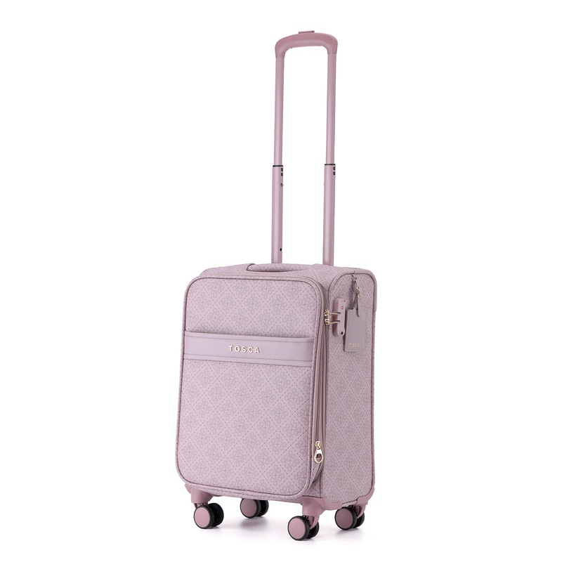Tosca – Willow 55cm Fashion Carry on Suitcase Spinner – Misty Rose Pink