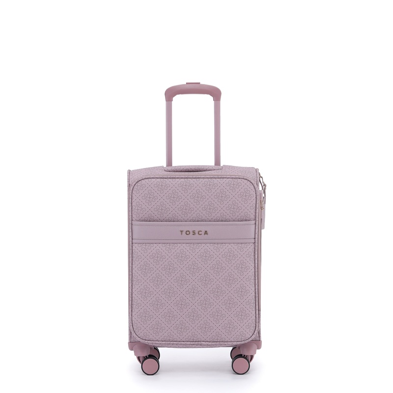 Tosca – Willow 55cm Fashion Carry on Suitcase Spinner – Misty Rose Pink
