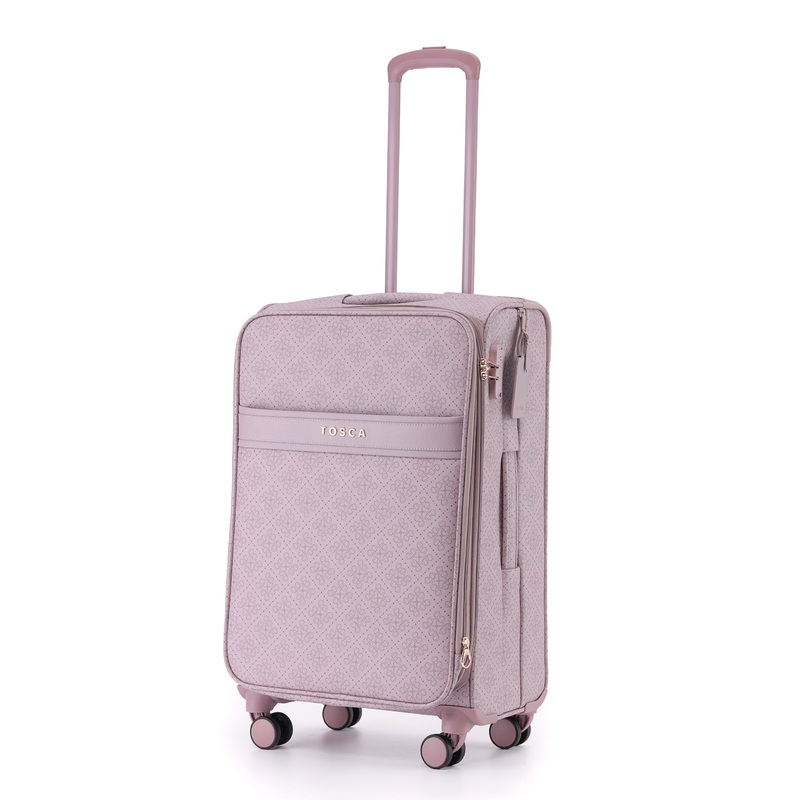 Tosca – Willow 66cm Fashion Medium Suitcase Spinner – Misty Rose Pink