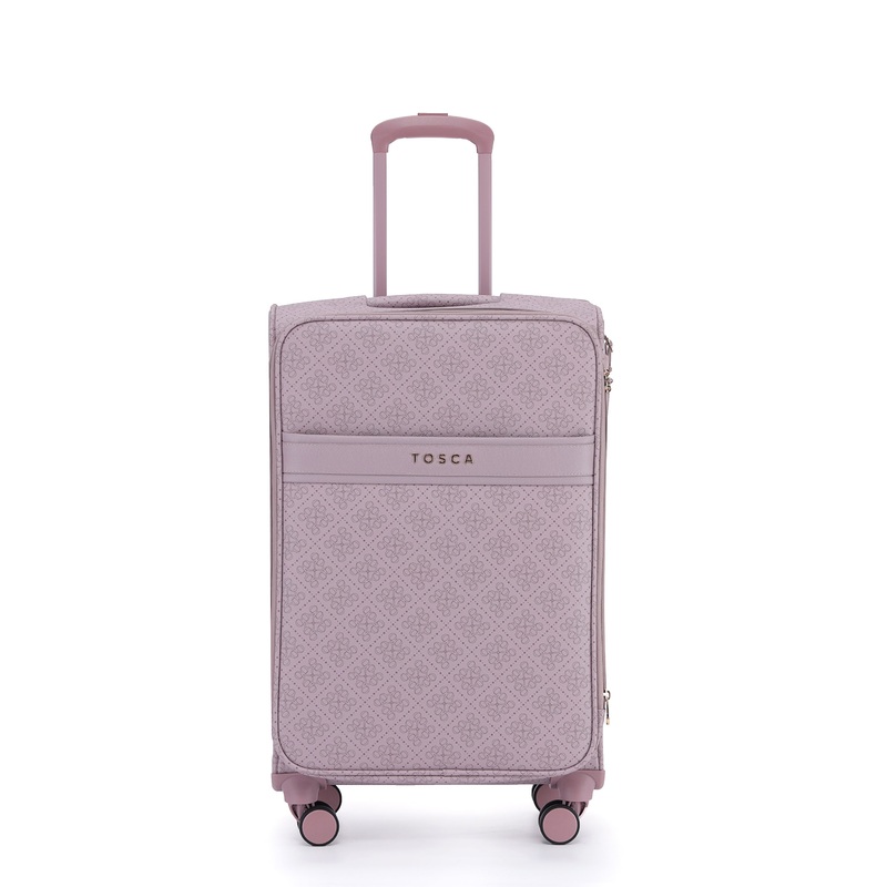 Tosca – Willow 66cm Fashion Medium Suitcase Spinner – Misty Rose Pink