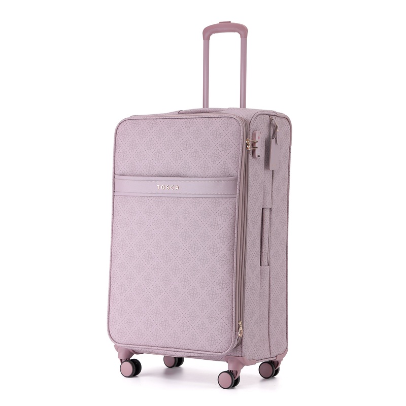 Tosca – Willow 77cm Fashion Large Suitcase Spinner – Misty Rose Pink
