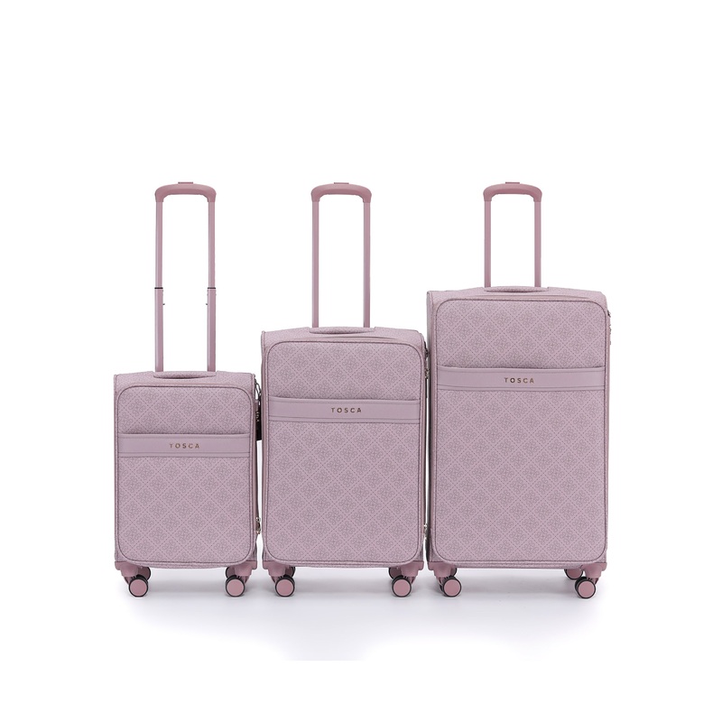 Tosca – Willow Set of 3 (L-M-S) Suitcases – Misty Rose Pink