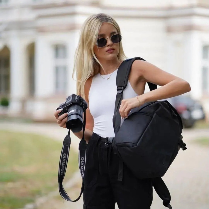 Anti-Theft Waterproof Camera Case Laptop Bag Black