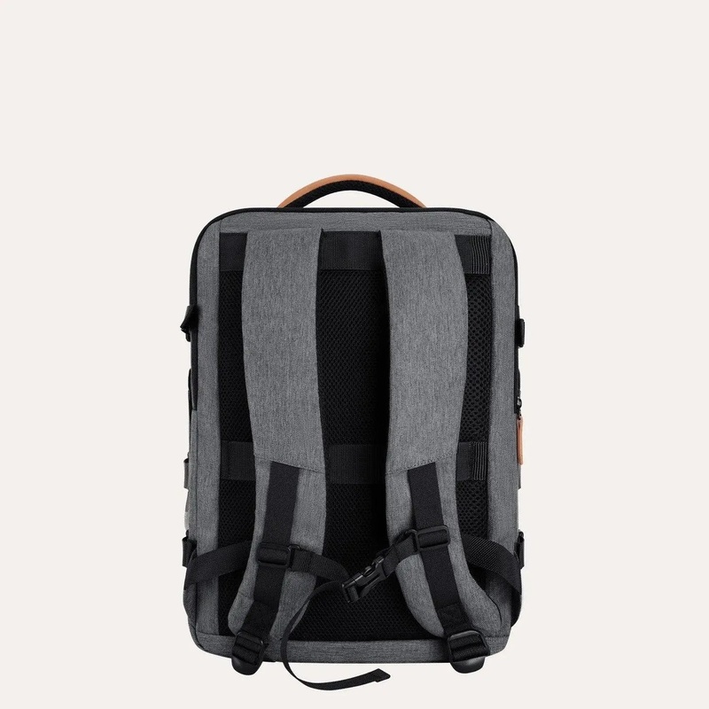 Falco 40L Expandable Airline Approved Carry On Travel Backpack Grey