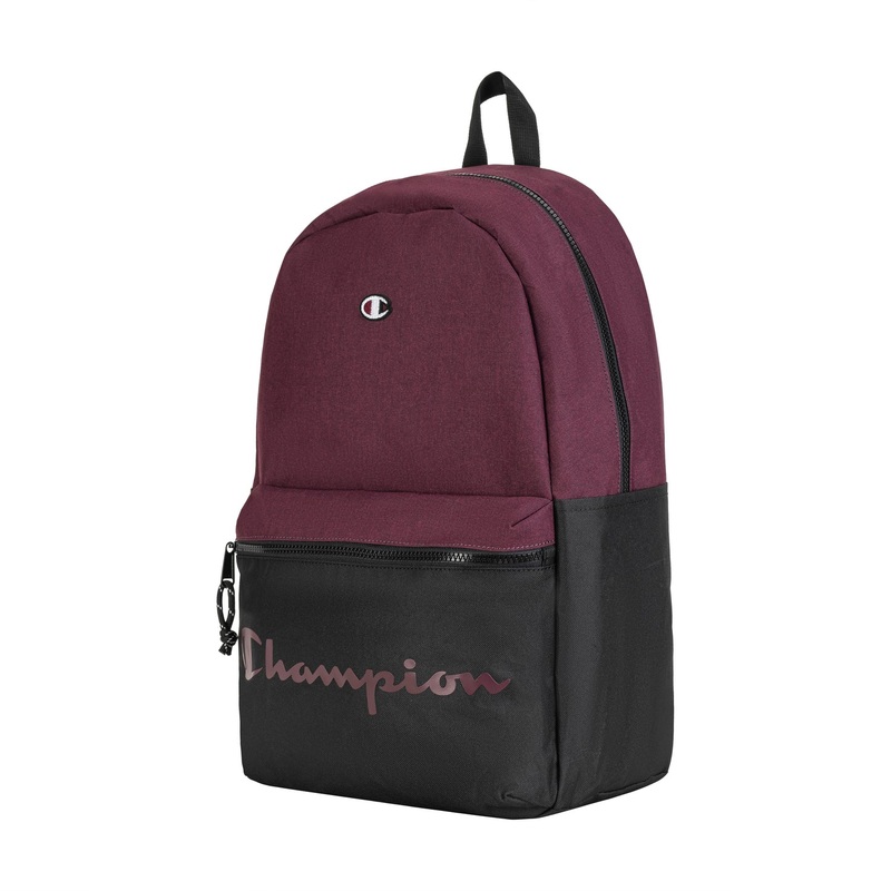Champion Manuscript Backpack Logo – Black/Dark Red