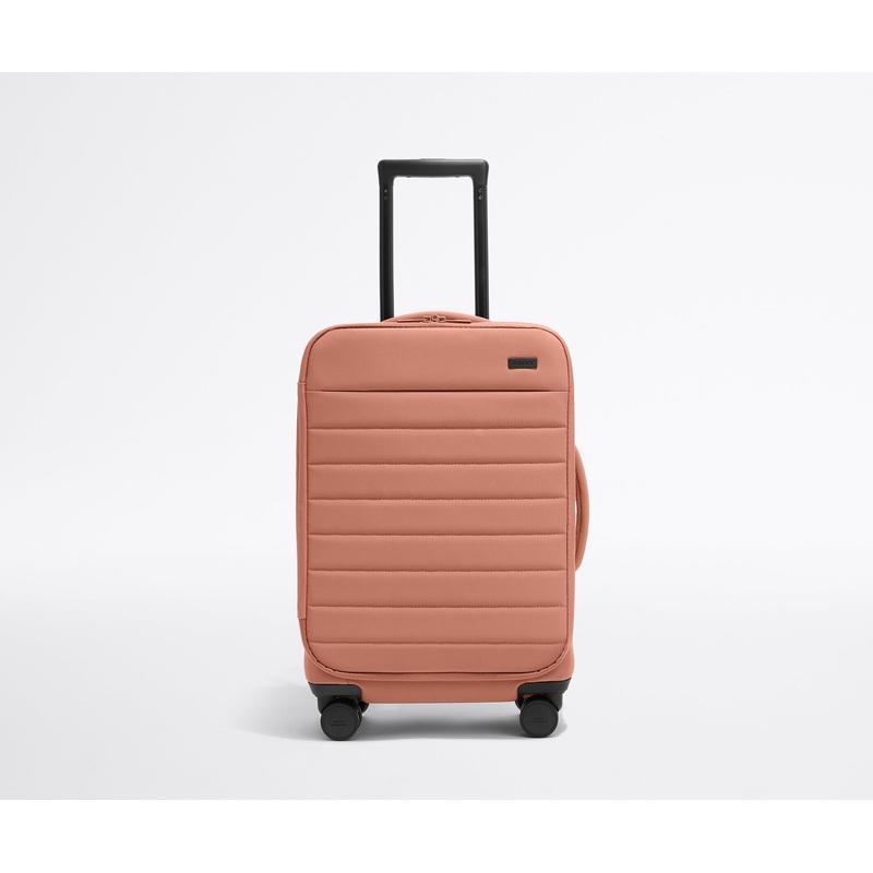The Softside Carry-On in Clay Pink Jet Black