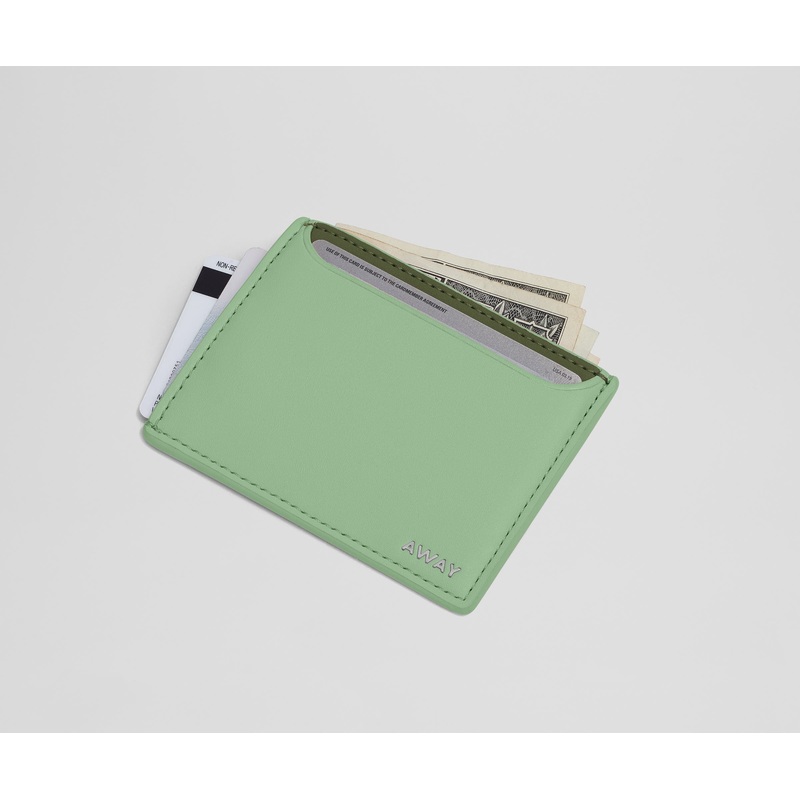 Card Case in Sea Green Desert Tan