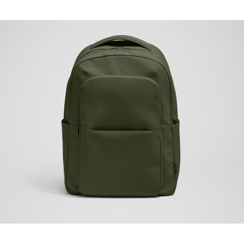 The Commuter Backpack in Olive Green Jet Black