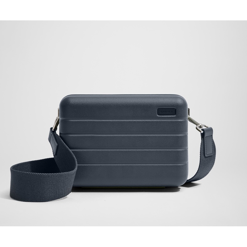 The Mini Crossbody in Navy Blue Jet Black