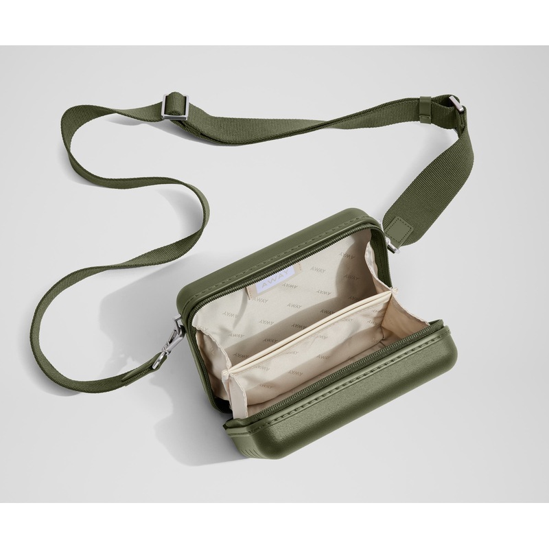 The Mini Crossbody in Olive Green Jet Black