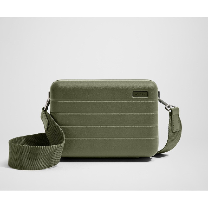 The Mini Crossbody in Olive Green Jet Black