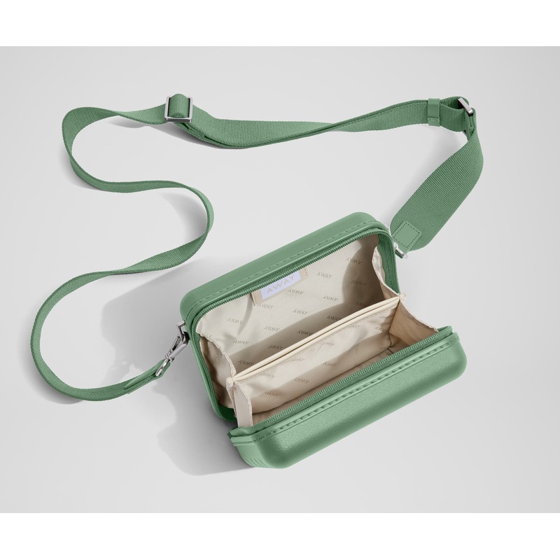The Mini Crossbody in Sea Green Jet Black