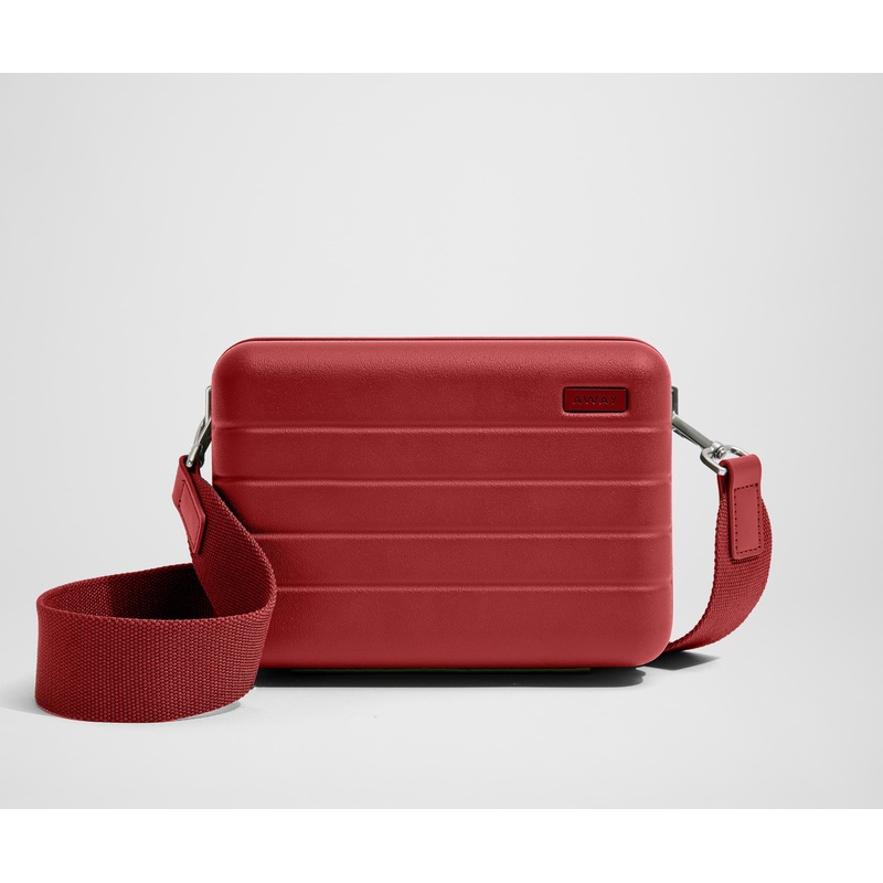 The Mini Crossbody in Tango Red Jet Black