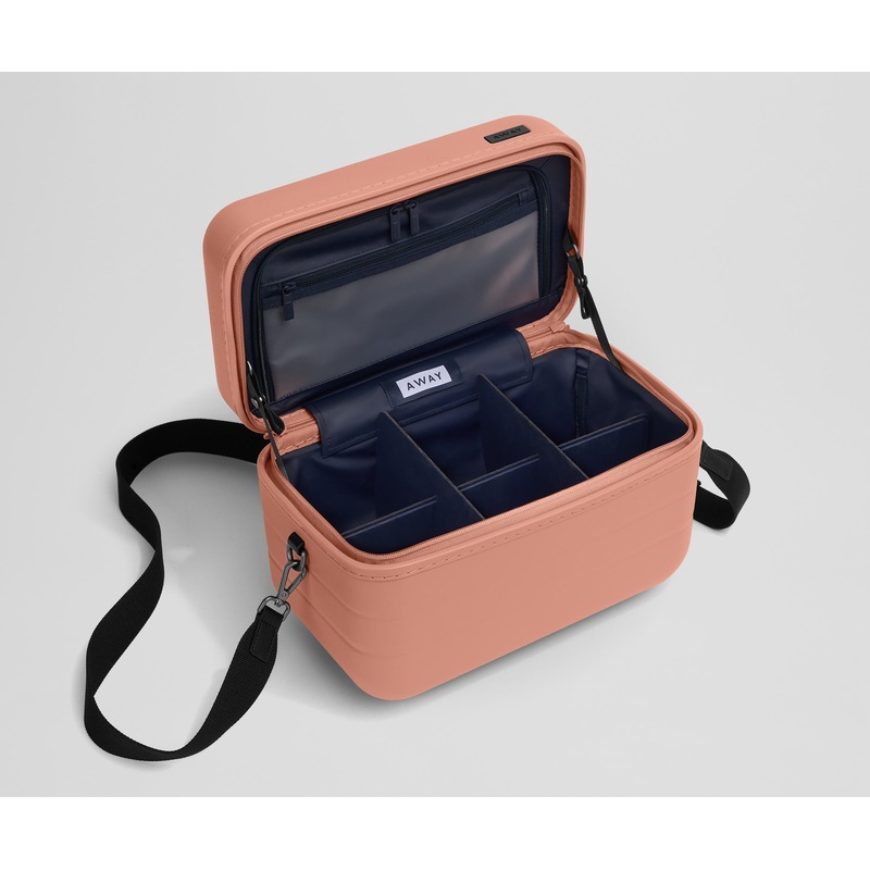 The Train Case in Clay Pink Jet Black