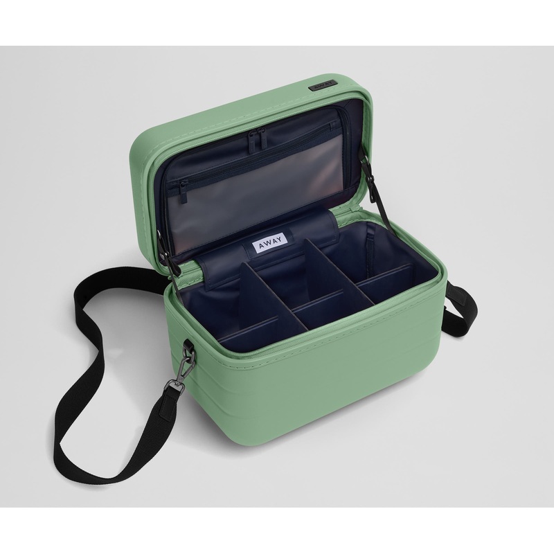 The Train Case in Sea Green Jet Black