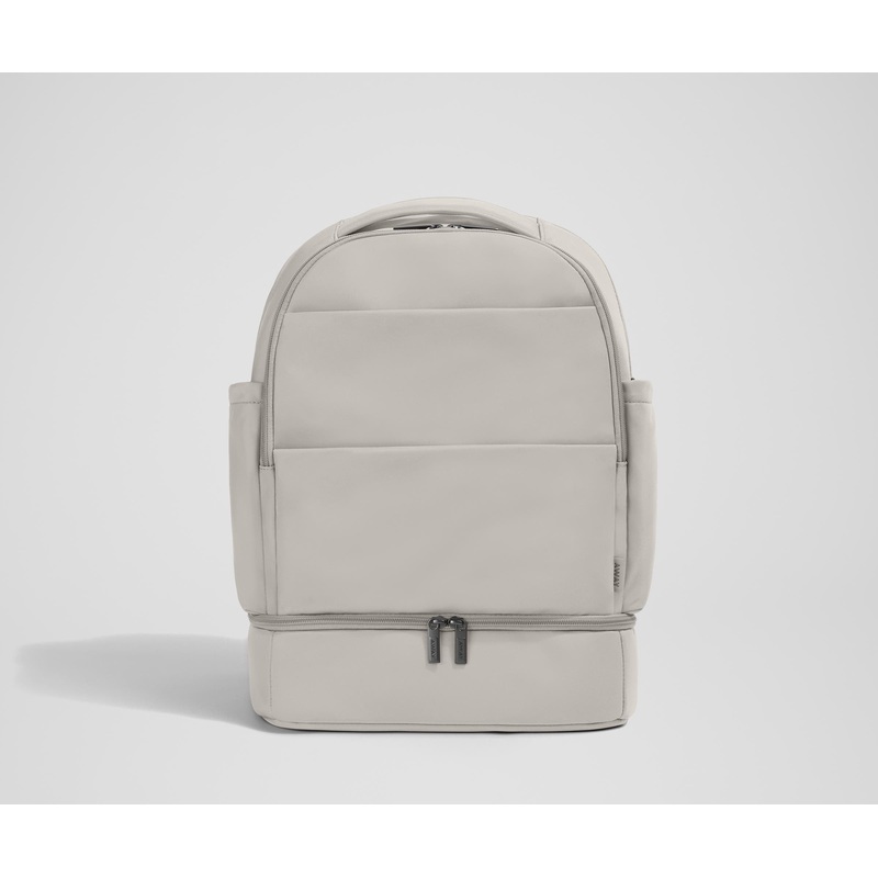 The Double Diaper Backpack in Cloud Gray Jet Black