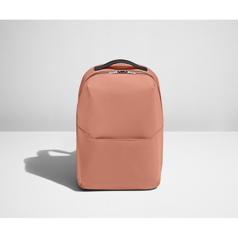 The Everywhere Zip Backpack in Clay Pink Jet Black