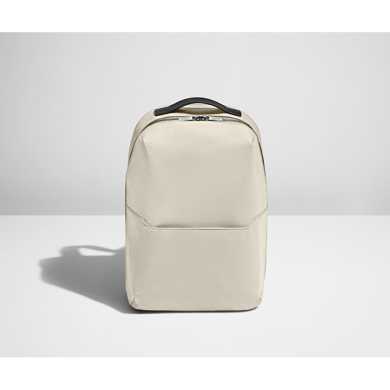 The Everywhere Zip Backpack in Salt White Jet Black