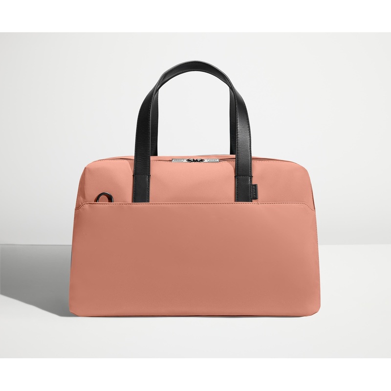 The Overnight Bag in Clay Pink Jet Black