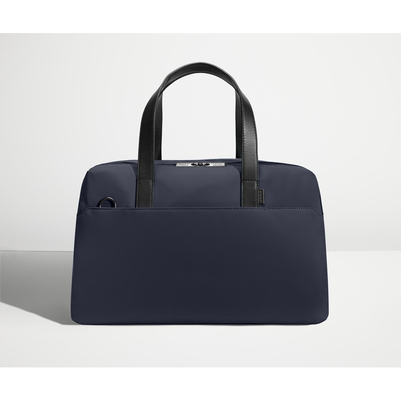 The Overnight Bag in Navy Blue Jet Black