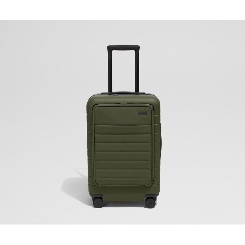 The Executive Carry-On in Olive Green Jet Black