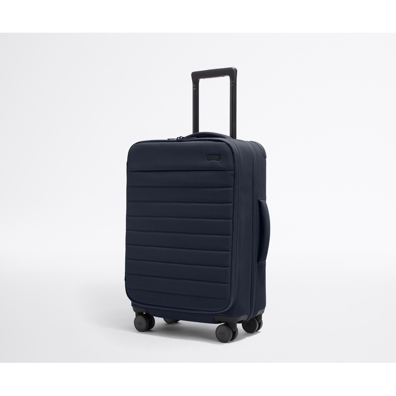 The Softside Bigger Carry-On in Navy Blue Jet Black