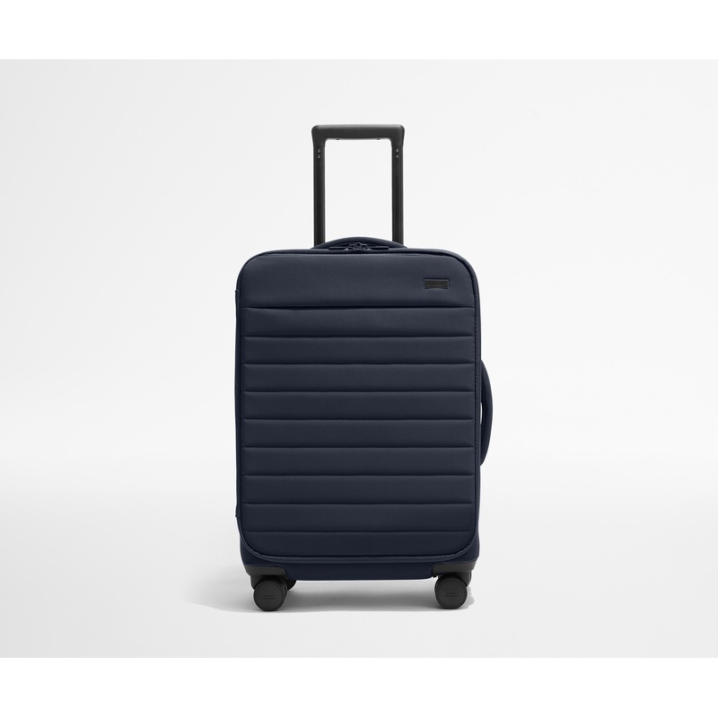 The Softside Bigger Carry-On in Navy Blue Jet Black