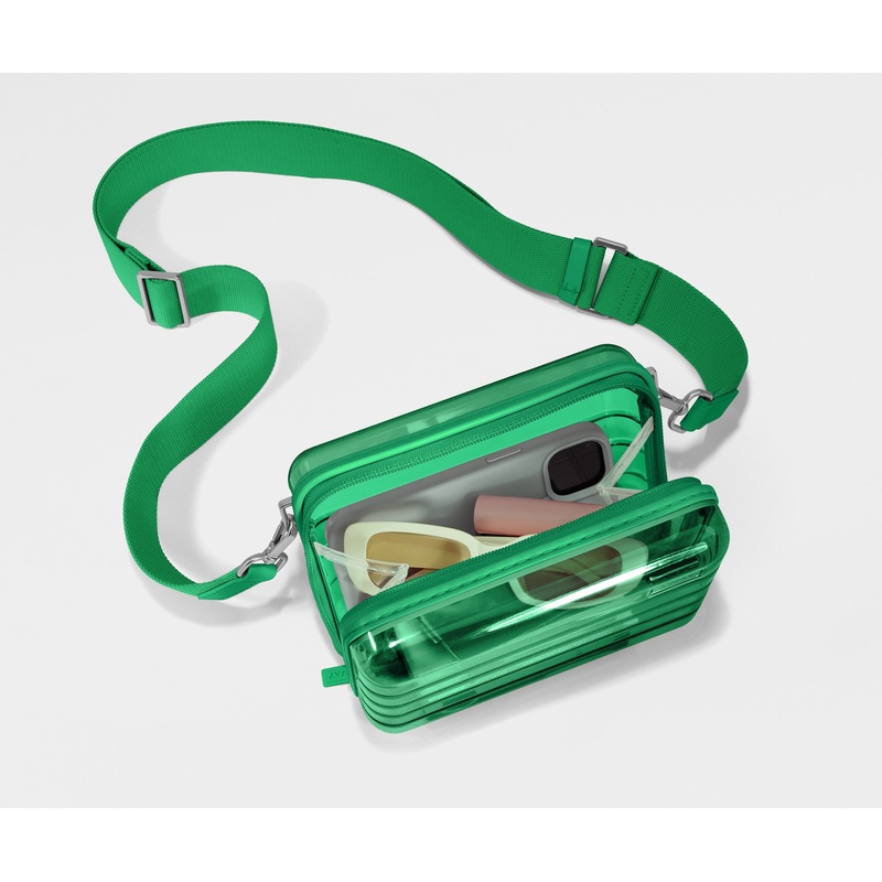 The Mini Crossbody in Translucent Green
