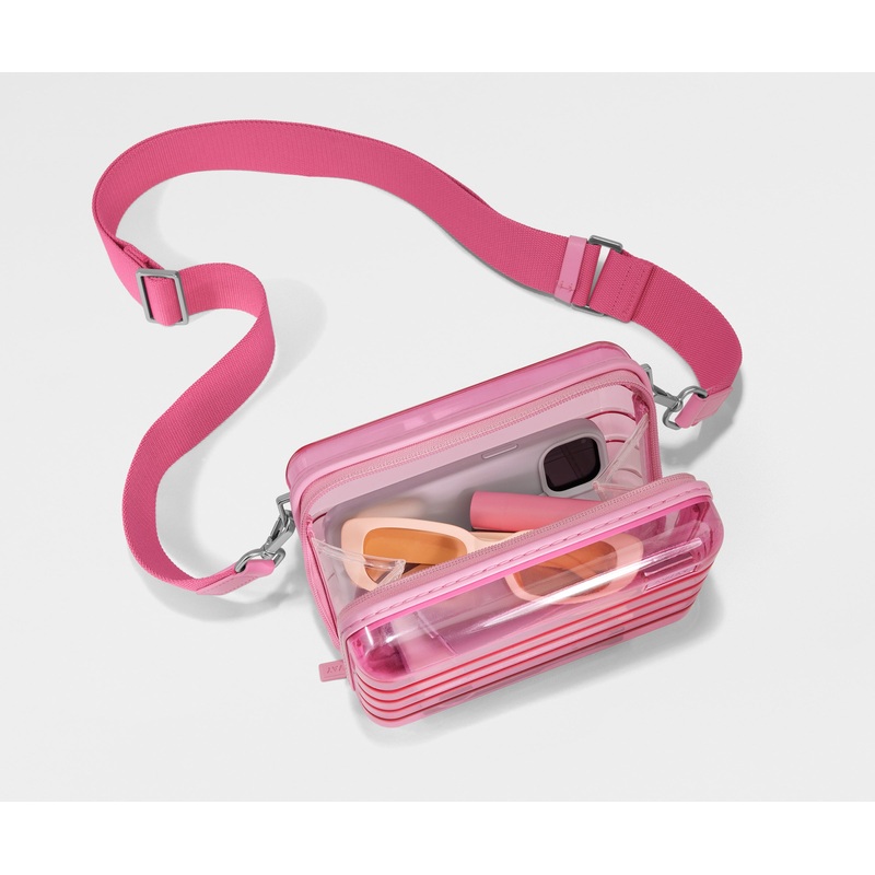 The Mini Crossbody in Translucent Pink