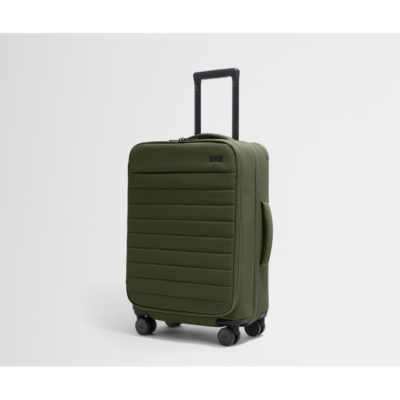 The Softside Bigger Carry-On in Olive Green Jet Black