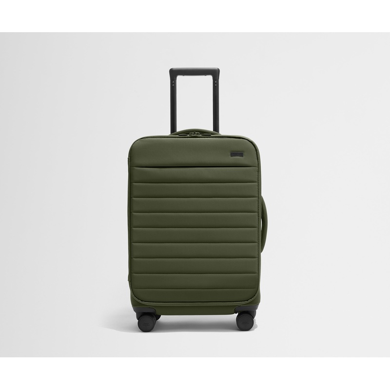 The Softside Bigger Carry-On in Olive Green Jet Black