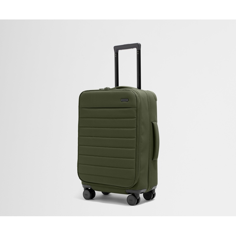 The Softside Carry-On in Olive Green Jet Black