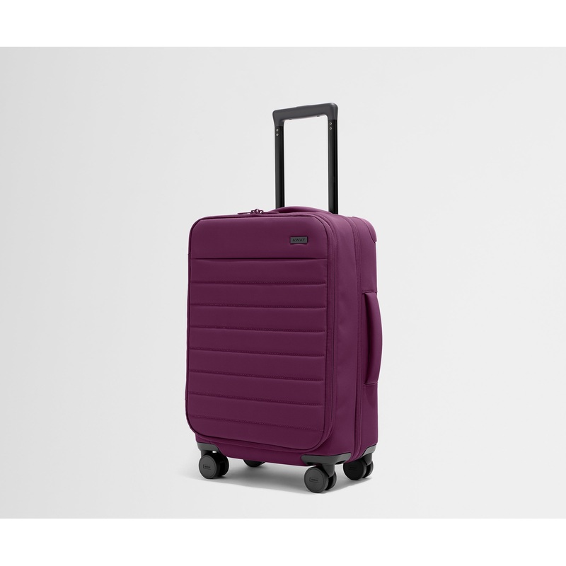 The Softside Carry-On in Plum Purple Jet Black