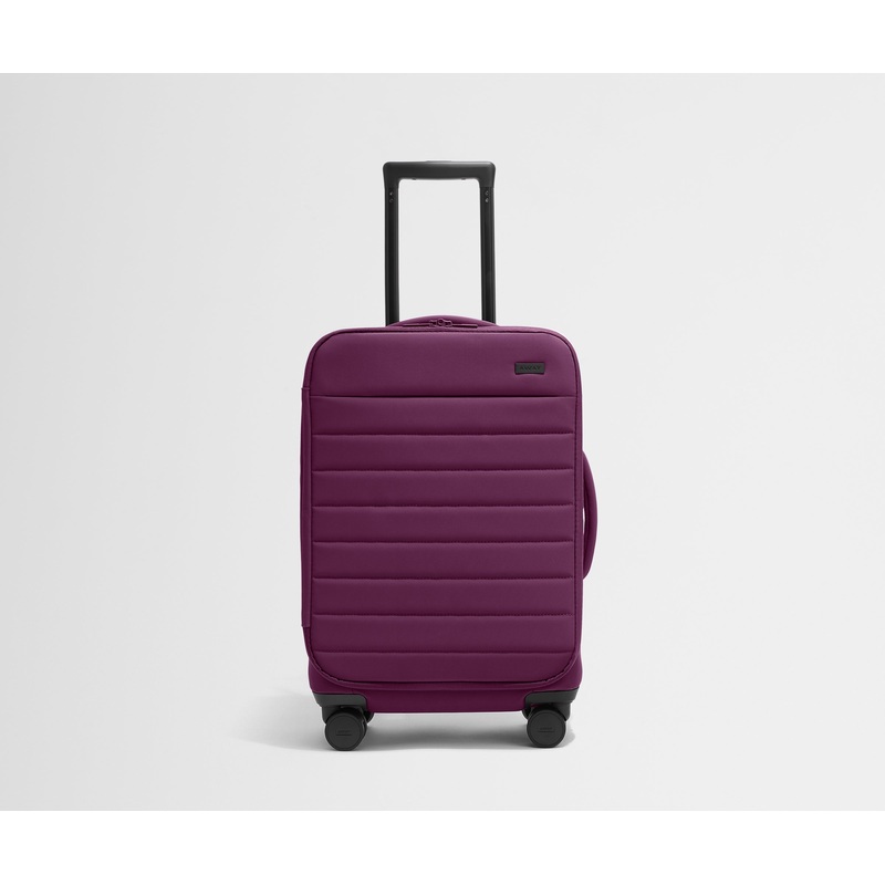 The Softside Carry-On in Plum Purple Jet Black