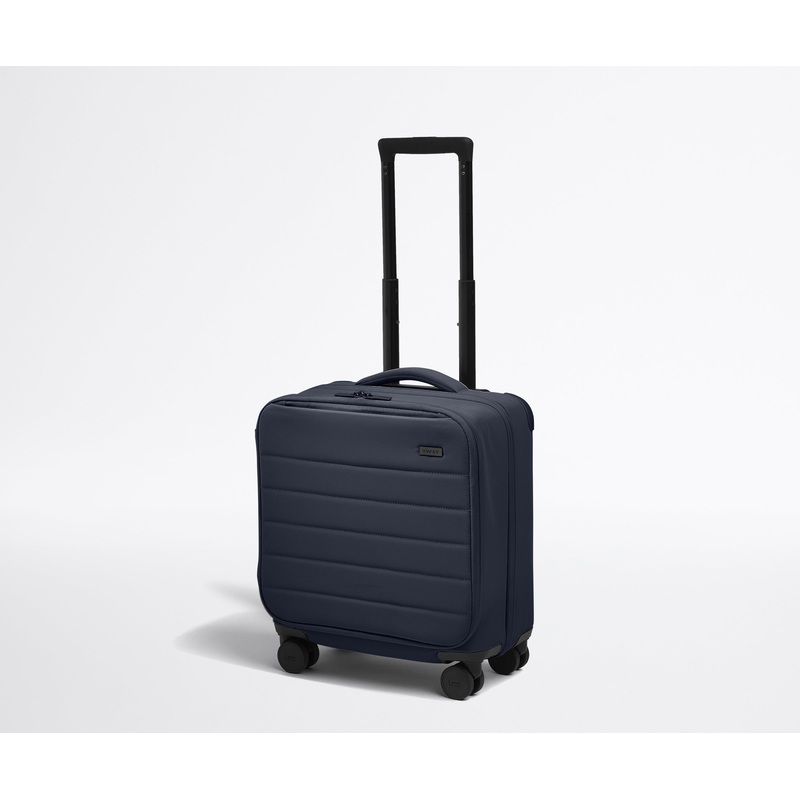 The Softside Compact Carry-On in Navy Blue Jet Black