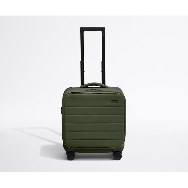 The Softside Compact Carry-On in Olive Green Jet Black