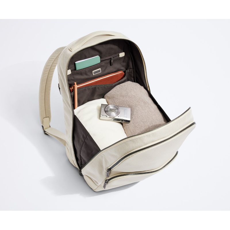 The Transit Leather Backpack in Cream White Cream White