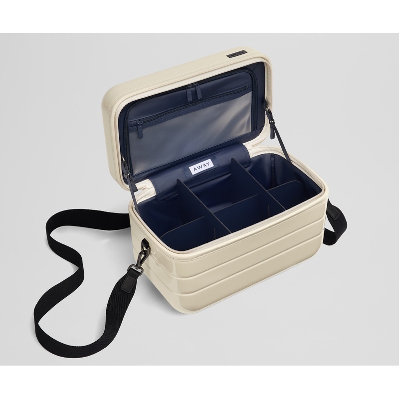 The Train Case in Salt White (Gloss) Jet Black