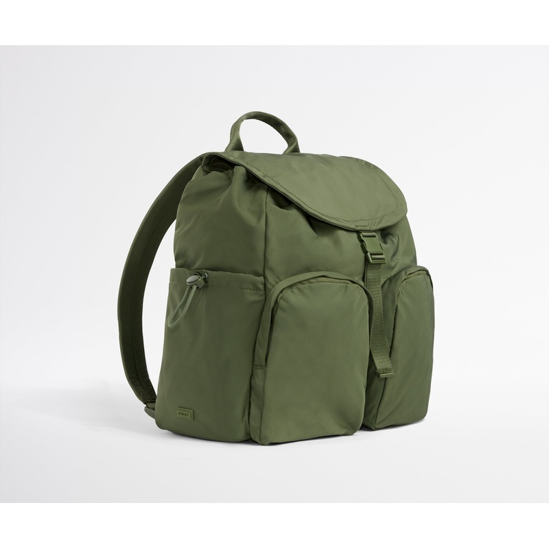 Featherlight Cargo Backpack in Olive Green Jet Black