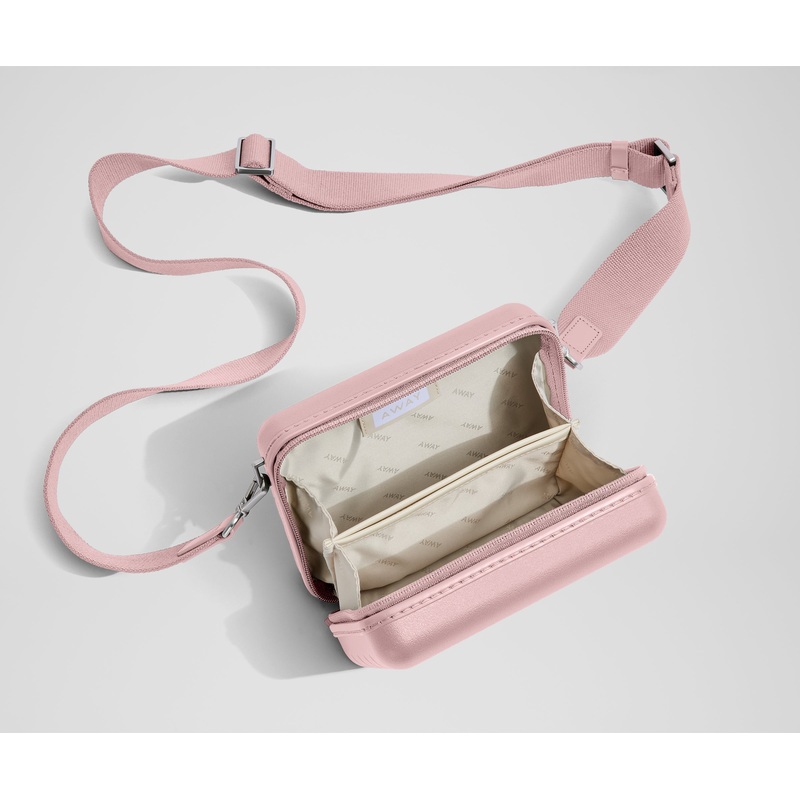 The Mini Crossbody in Blush Pink Jet Black