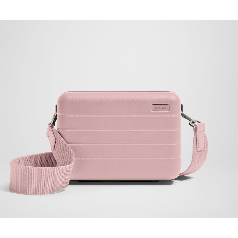 The Mini Crossbody in Blush Pink Jet Black